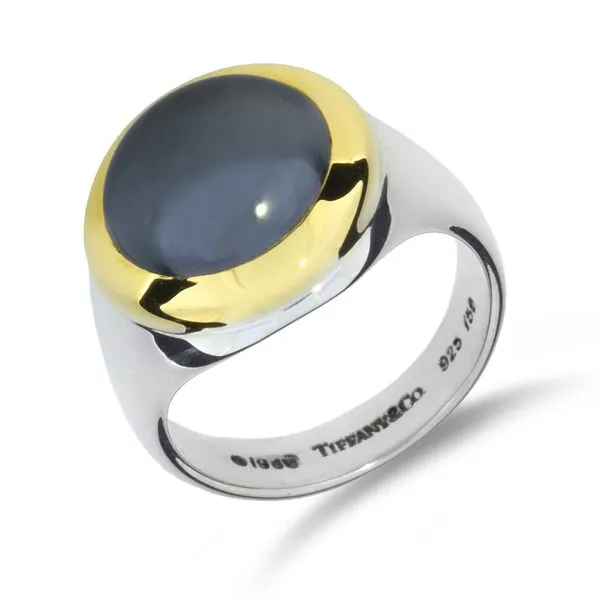 Factory 18kt gold/ Sterling silver Hematite Ring